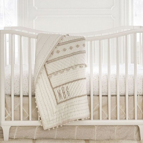 Micah Pottery Barn Baby Crib Quilt - Picture 1 of 5